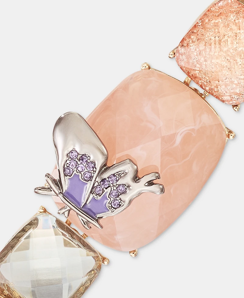 Anne Klein Mixed Stone Butterfly Flex Bracelet