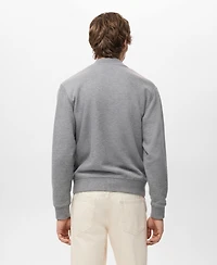 Mango Men's Bomber Zip Hoodie