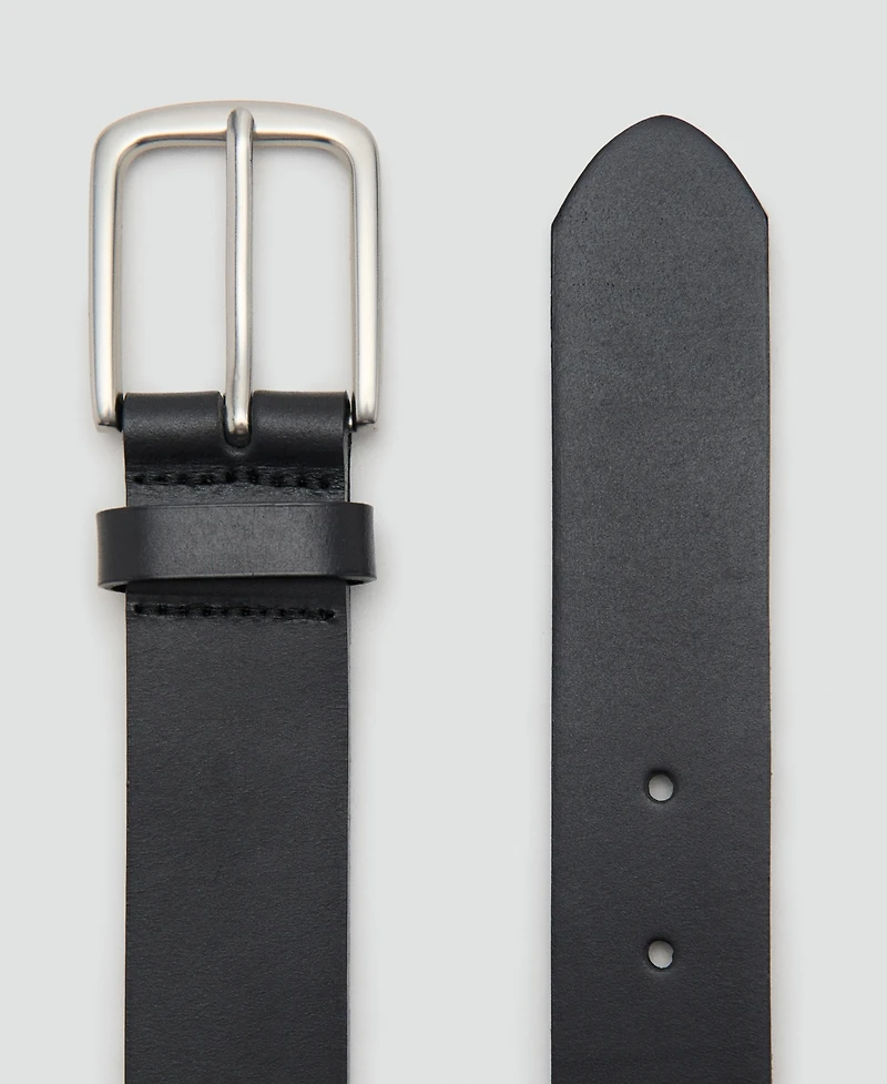 Mango Men's Buckle Leather Belt