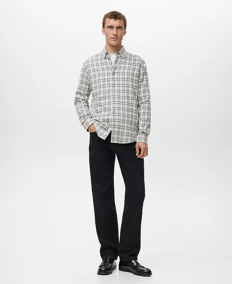Mango Men's Regular-Fit Check Flannel Shirt