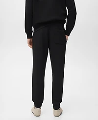 Mango Men's Elastic Waist Cotton Joggers