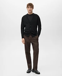 Mango Men's Merino Wool Cardigan