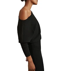 Reiss Women's Off-The-Shoulder Ribbed Midi Dress