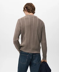 Mango Men's Structured Knitted Sweater