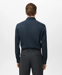 Mango Men's Cotton Slim-Fit Shirt