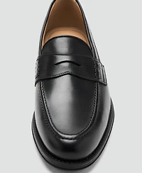 Mango Men's Leather Penny Loafers