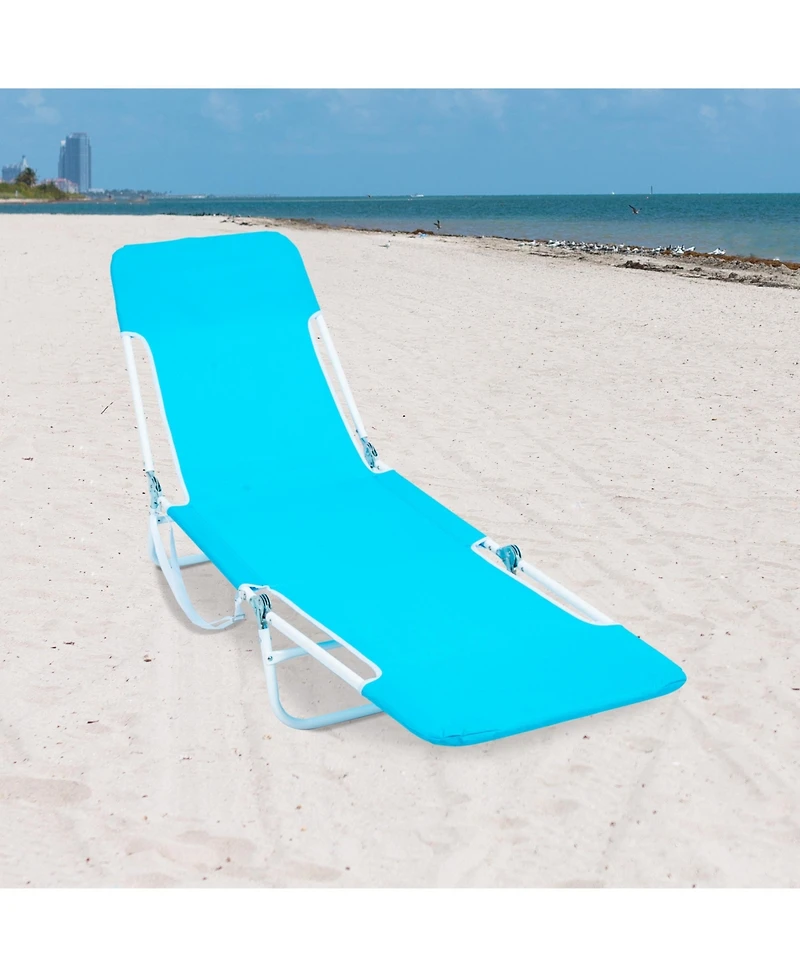 Rio Beach 2 x 3 x 3 ft Stripe Folding Beach Lounger Stripe
