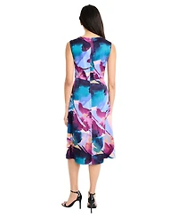 Maggy London Women's Boat Neck Midi Dress
