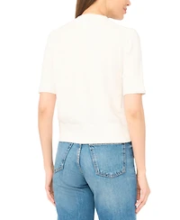 CeCe Women's V-Neck Short-Sleeve Cardigan