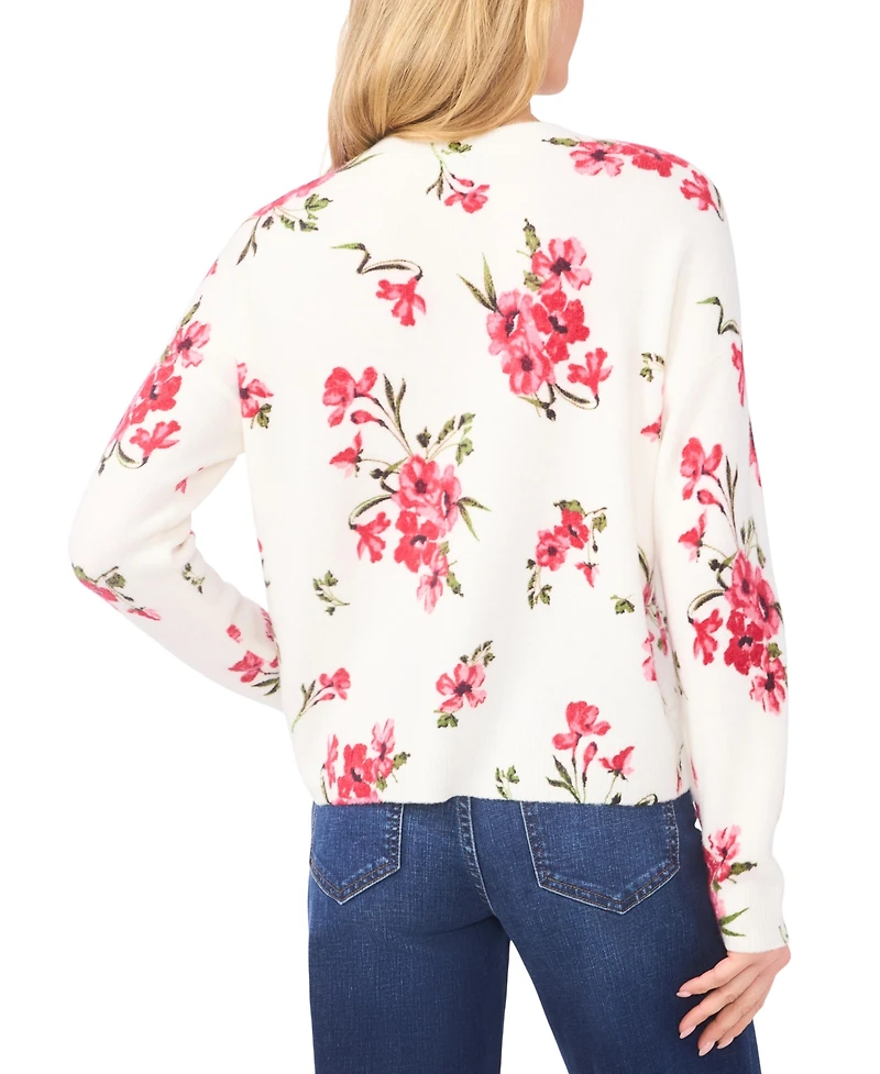 CeCe Women's Crewneck Long-Sleeve Sweater