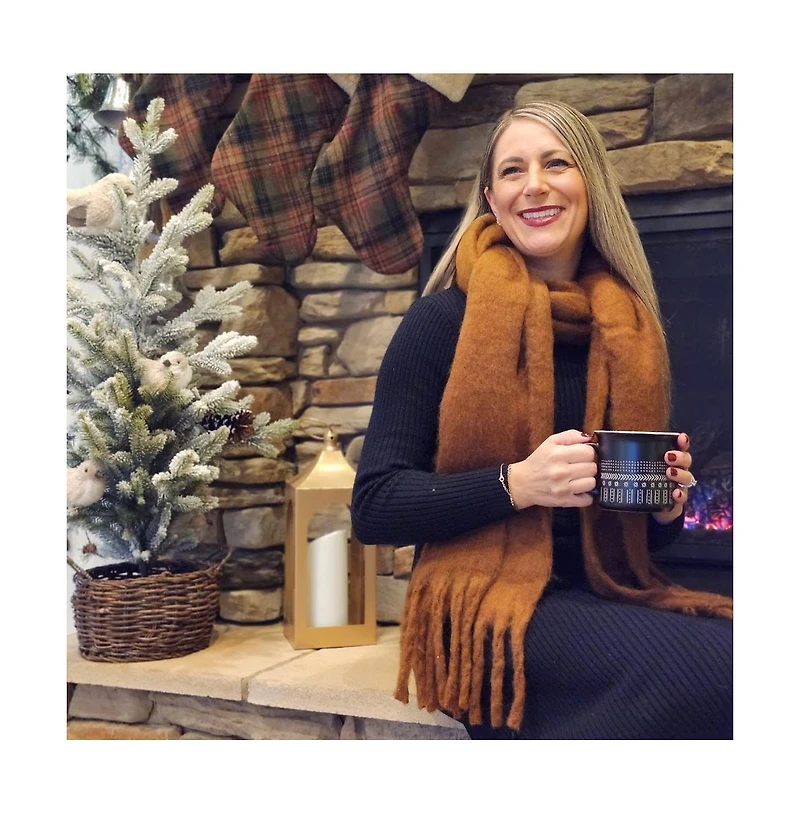 Headbands of Hope Women's Oversized Fringe Scarf - Brown