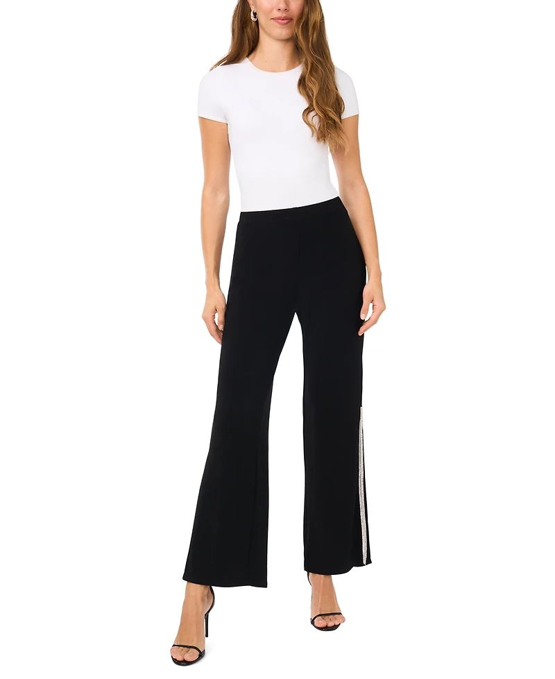 Msk Women's Imitation Pearl Pull-On Pants