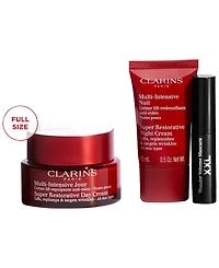 Clarins 3-Pc. Super Restorative Anti-Aging Skincare Starter Kit Set