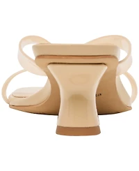 Dolce Vita Women's Brevel Vinyl Jelly Thong Low Block Heel Dress Sandals