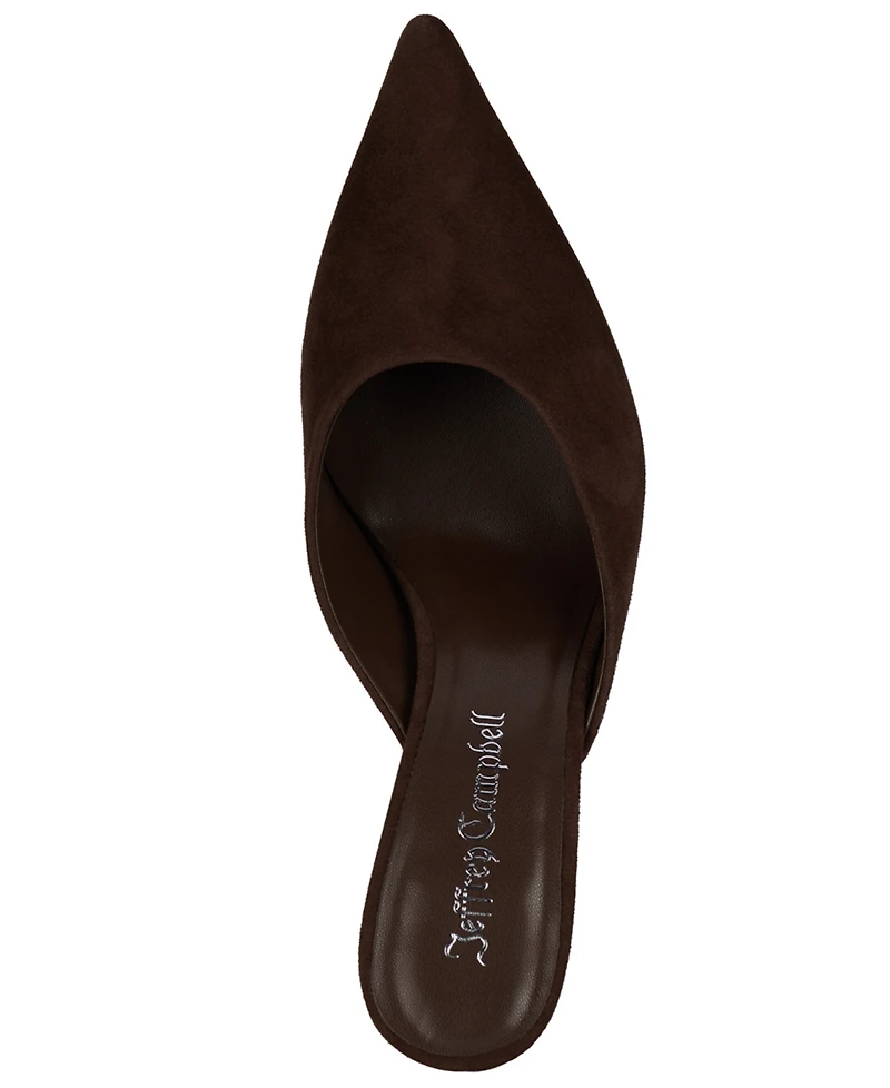 Jeffrey Campbell Unamused Block-Heel Pointed-Toe Mules