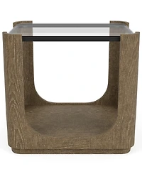 Furniture Dante 24" Glass Occasional End Table