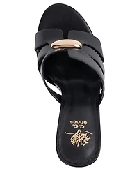 Gc Shoes Women's Verona Metal Accent Block Heel Dress Sandals