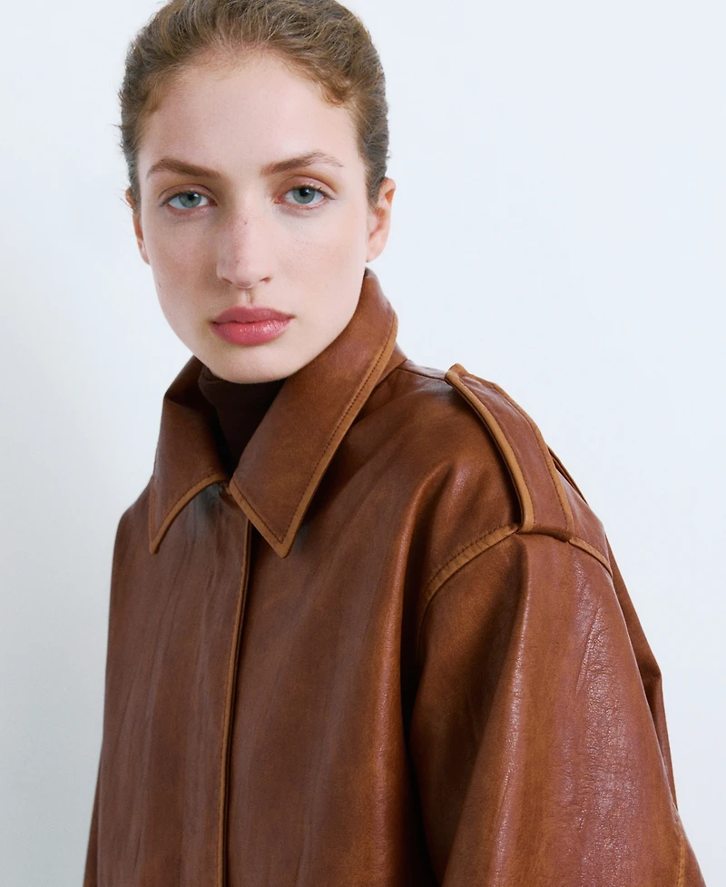 Mango Women's Fleece Collar Jacket