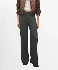 Mango Women's Elastic Waist Straight-Fit Pants