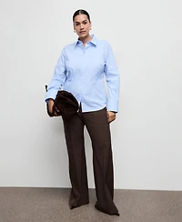 Mango Women's Slim-Fit Poplin Shirt