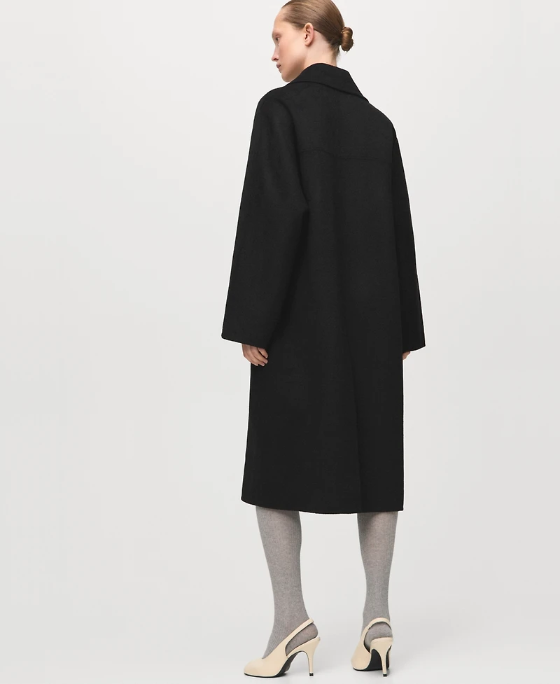 Mango Women's Handmade Oversized Wool Coat