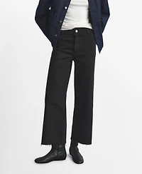 Mango Women's Catherin Culotte High-Rise Jeans