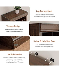 gaomon Shoe Cabinet, 10-Tier Entryway Shoe Storage Cabinet with 27 Cubbies and Tall Boots Storage, Freestanding Tall Shoe Organizer Cabinet