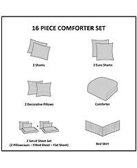 Madison Park Essentials Zara Jacquard 16-Pc. Comforter Set