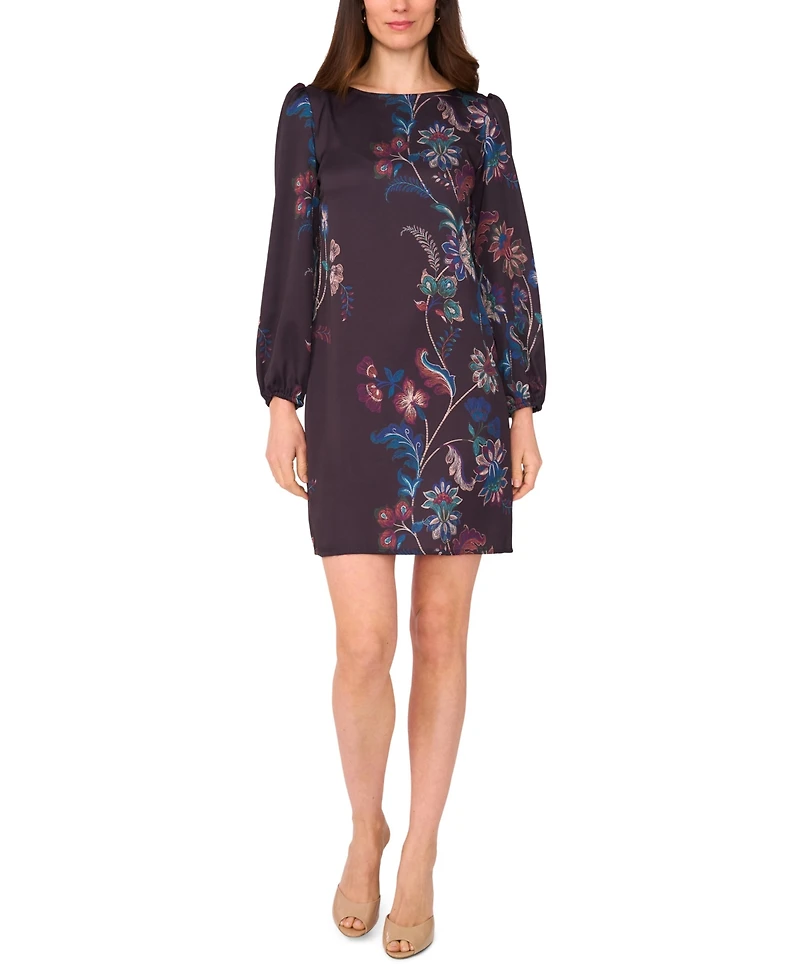 Vince Camuto Women's Woven Crewneck Dress