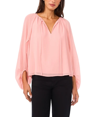 Vince Camuto Women's Balloon Sleeve V-Neck Top