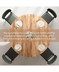 Gaomon Kitchen Table 47.2 inch Round Dining Table for Dining Room, Home Office