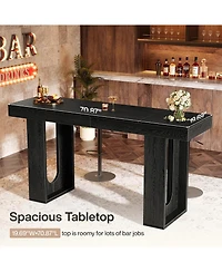 Draft - Tribesigns Bar Table, Modern Counter Height Pub Table, Rectangular Home Coffee Bar Unit with Sturdy Legs