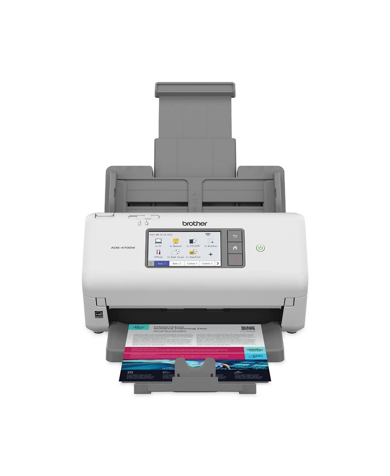 Brother Ads-4700W 600 Dpi Optical Resolution 80 Sheet Auto Document Feeder Professional Desktop Scanner