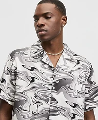 Mode of One Men's Relaxed-Fit Water Camo Short-Sleeve Shirt, Macy's Exclusive