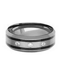Triton Tungsten Ring, Diamond Wedding Band (1/10 ct. t.w.)