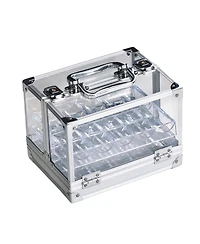 Gse Games & Sports Expert 600pcs Poker Chip Cases, Acrylic Chip Case with Aluminum Frame & 6 Trays