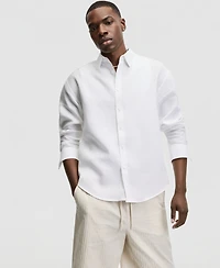 Mode of One Men's Relaxed-Fit Long-Sleeve Linen Shirt, Macy's Exclusive