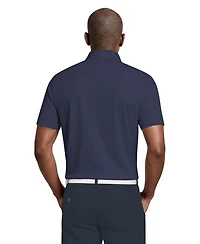 Pga Tour Men's Layered Stripe Print Golf Polo Shirt