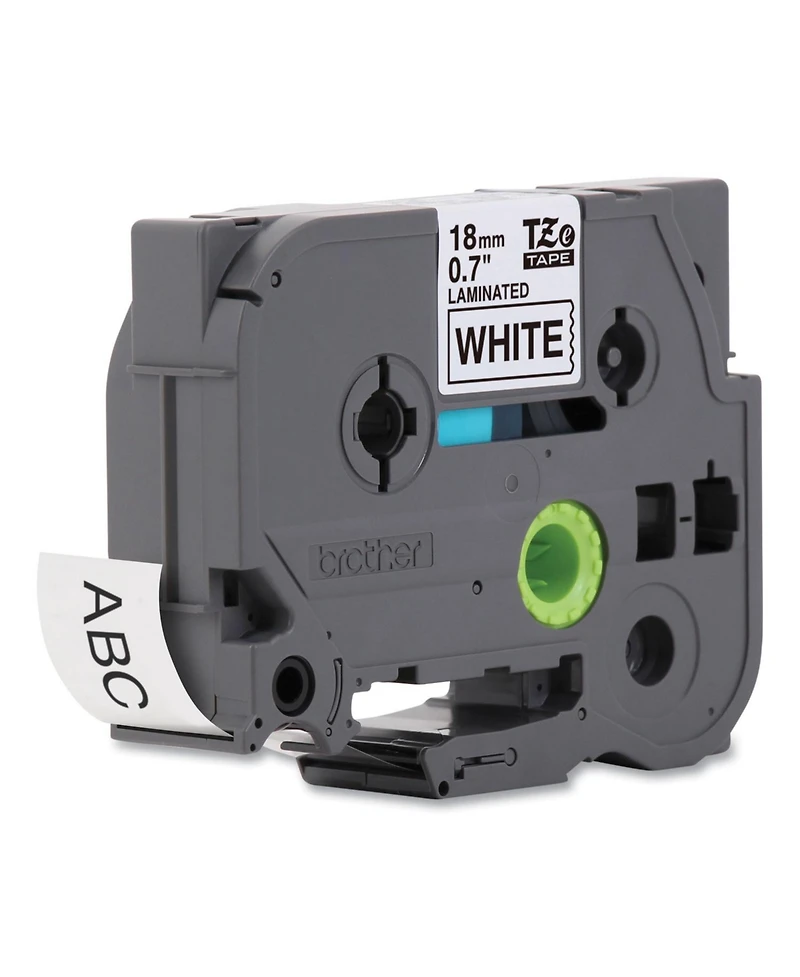 Brother P-Touch Tze241 0.7 in. x 26.2 ft. TZE Standard Adhesive Laminated Labeling Tape - Black on White