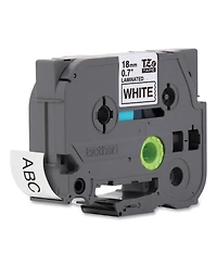 Brother P-Touch Tze241 0.7 in. x 26.2 ft. TZE Standard Adhesive Laminated Labeling Tape - Black on White