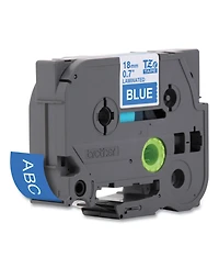 Brother P-Touch TZE545 0.7 in. x 26.2 ft. TZe Standard Adhesive Laminated Labeling Tape - White on Blue