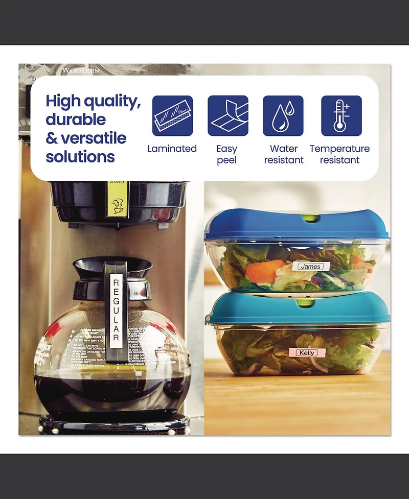 Brother P-Touch TZE2312PKG Tze Standard Adhesive 0.47 in. x 26.2 ft. Laminated Labeling Tapes - Black On White (2/Pack)