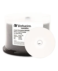 Verbatim 95079 4.7 Gb 16x Dvd-r DataLife Plus Printable Recordable Disc - White (50/Pack