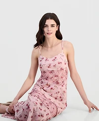 Hippie Rose Juniors' Floral Mesh Lace-Inset Dress