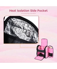 Byootique Rolling Makeup Train Case Soft Sided Travel Cosmetic Organizer Storage with Travel Make Bag Backpack