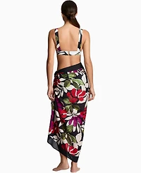 Lauren Ralph Lauren Women's Printed Border Swim Pareo Cover-Up Skirt