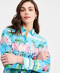 Nautica Women's Cotton Scenic Blouse