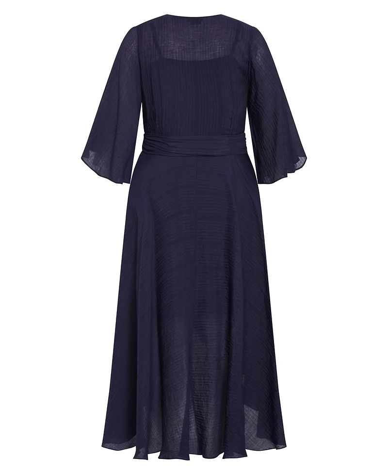 City Chic Women's Kira Ruffle Wrap Maxi Dress