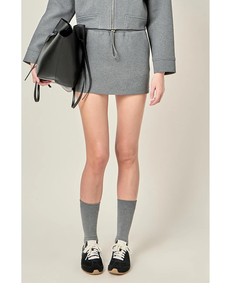 English Factory Women's French Terry Mini Skirt