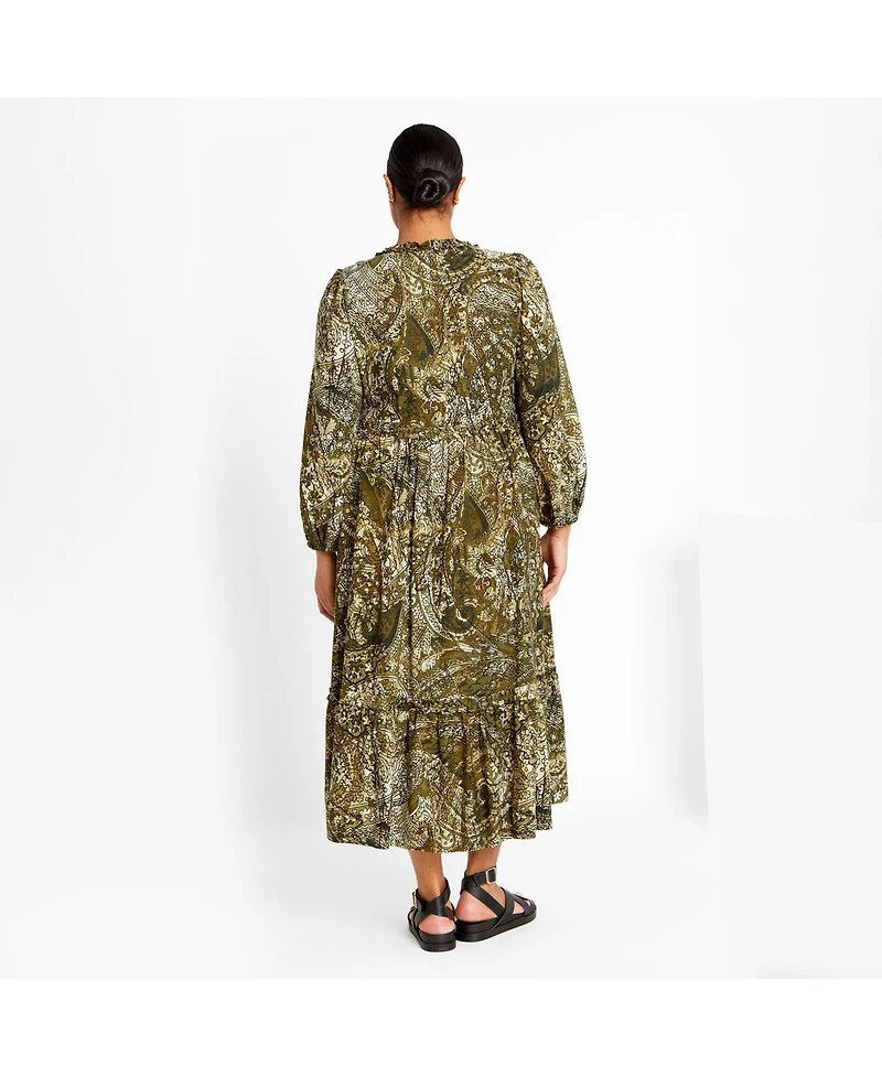 City Chic Women's Gaia Print Dress